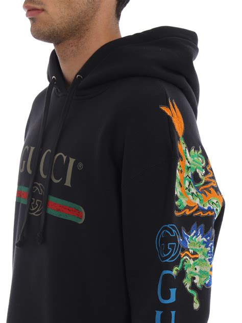 gucci hoodie with dragon|gucci sweatshirts for men.